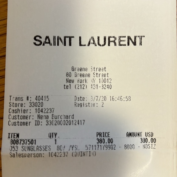 Saint Laurent Sunglasses - Picture 6 of 6